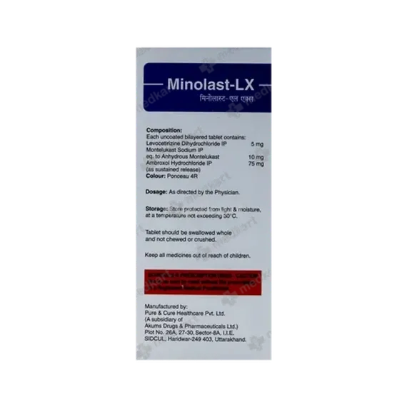 minolast lx tablet 10's